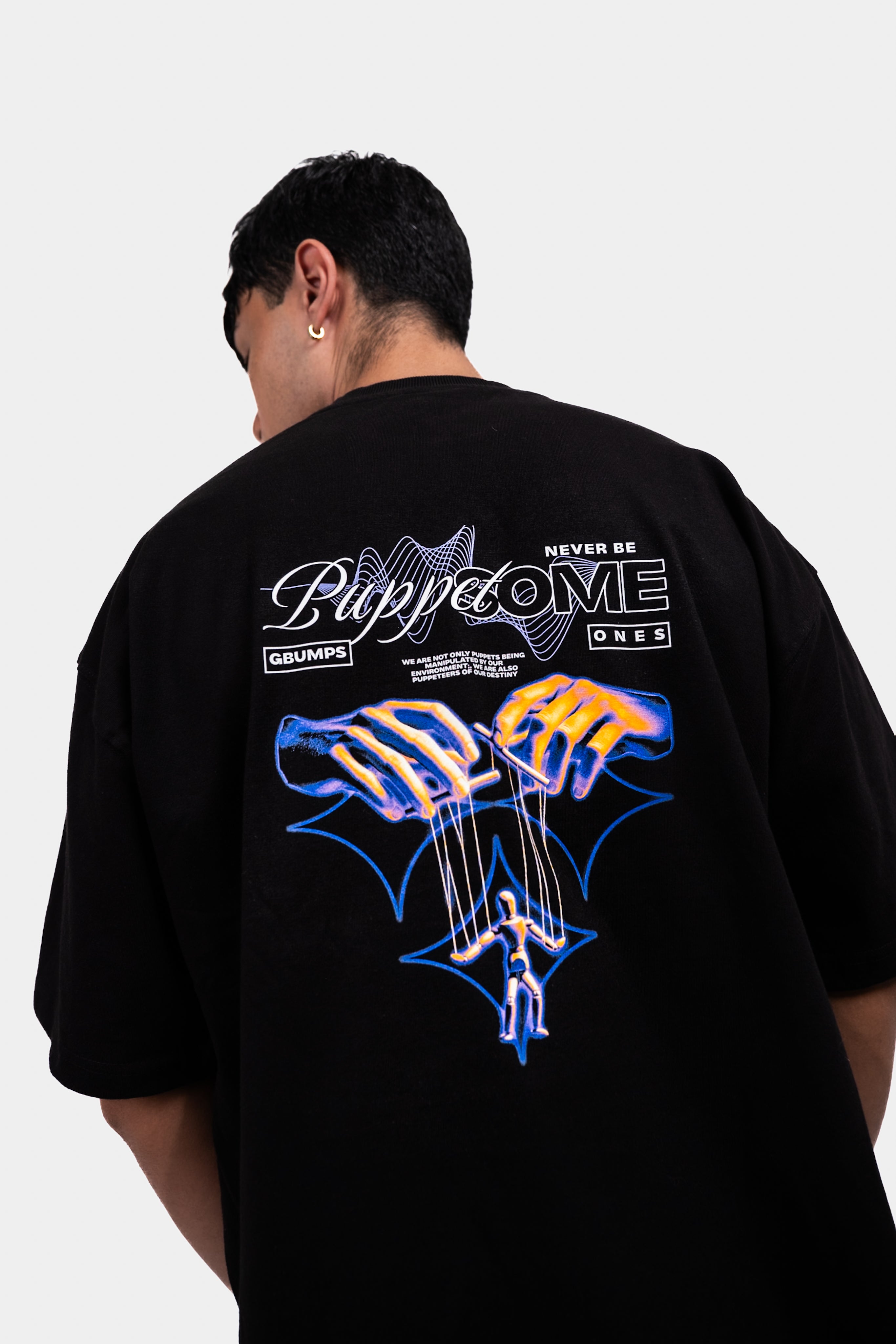 DON'T BE A PUPPET OVERSIZED T-SHIRT