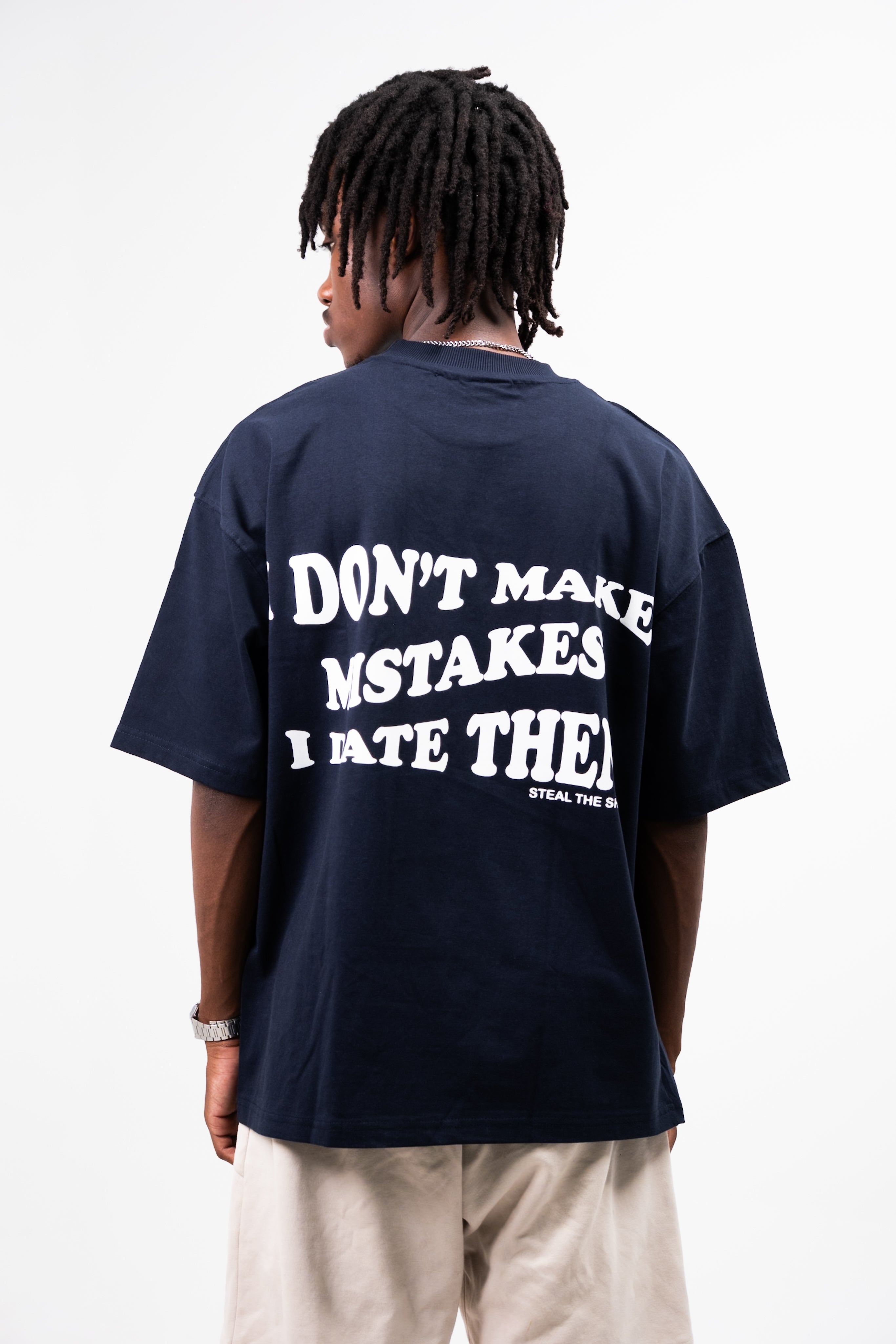 DATING MISTAKES NAVY OVERSIZED T-SHIRT