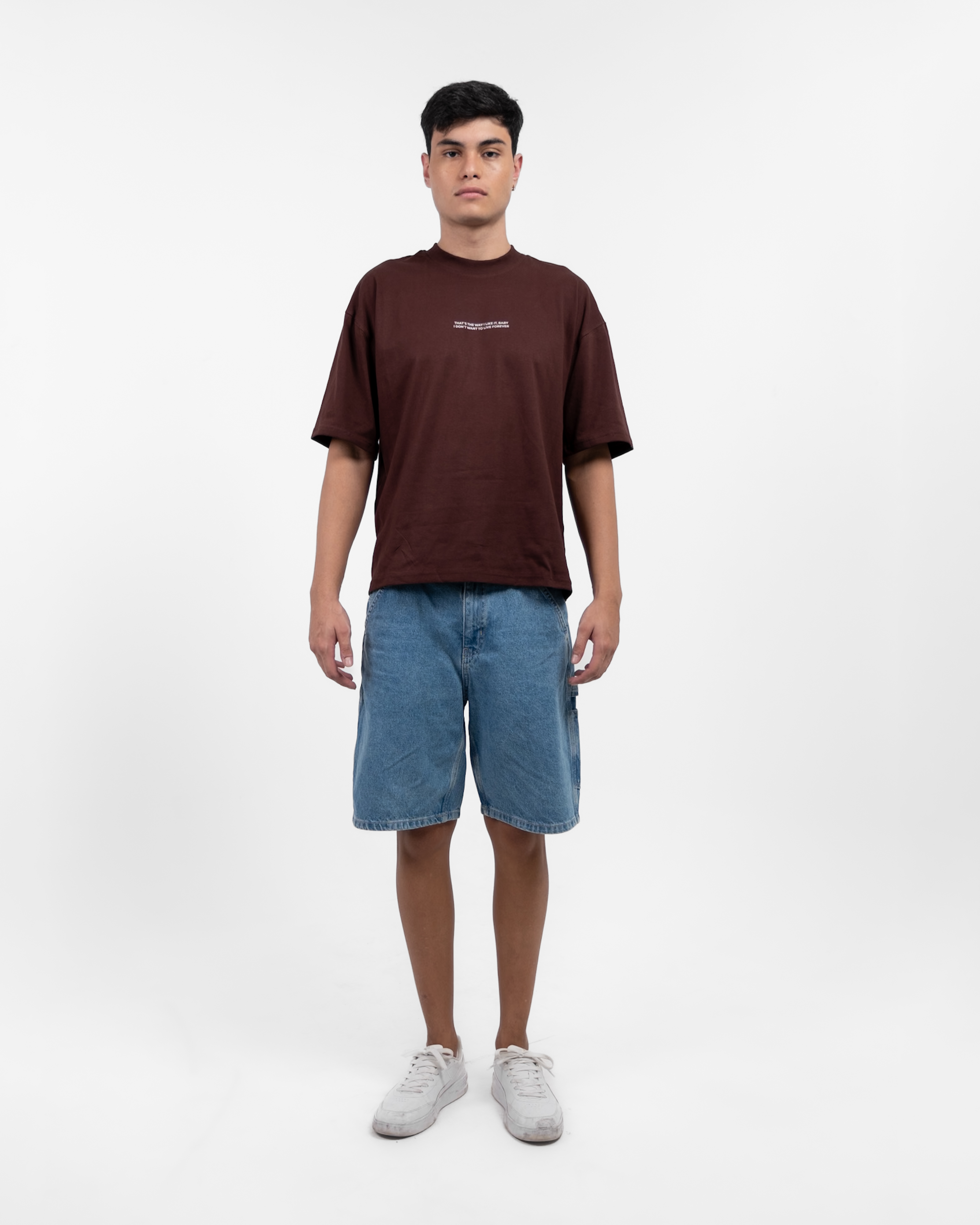 LOST IN EYES MOCHA OVERSIZED T-SHIRT