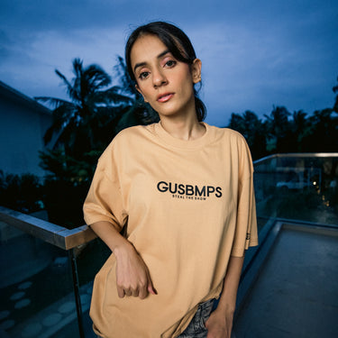 BASICS BEIGE OVERSIZED T-SHIRT