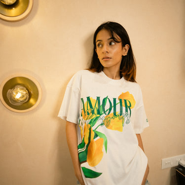 AMOUR WHITE OVERSIZED T-SHIRT