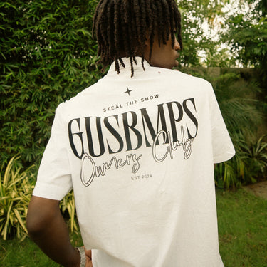 GUSBMPS WHITE SIGNATURE SHIRT