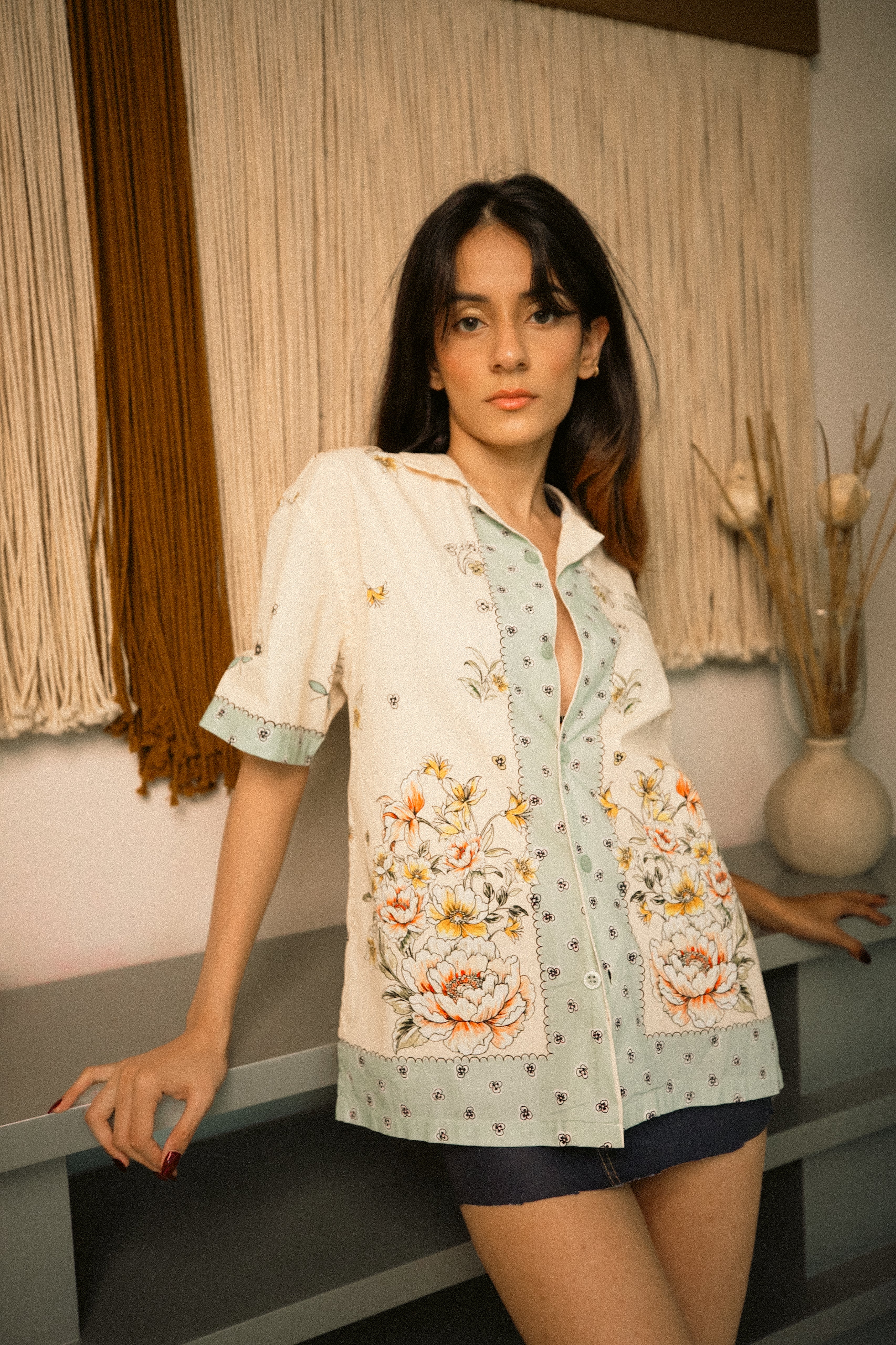 NOT YOUR GARDEN BEIGE RELAXED SHIRT