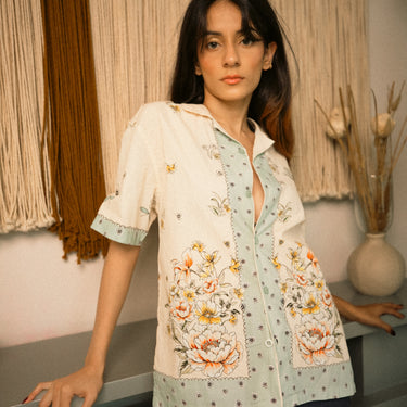 NOT YOUR GARDEN BEIGE RELAXED SHIRT