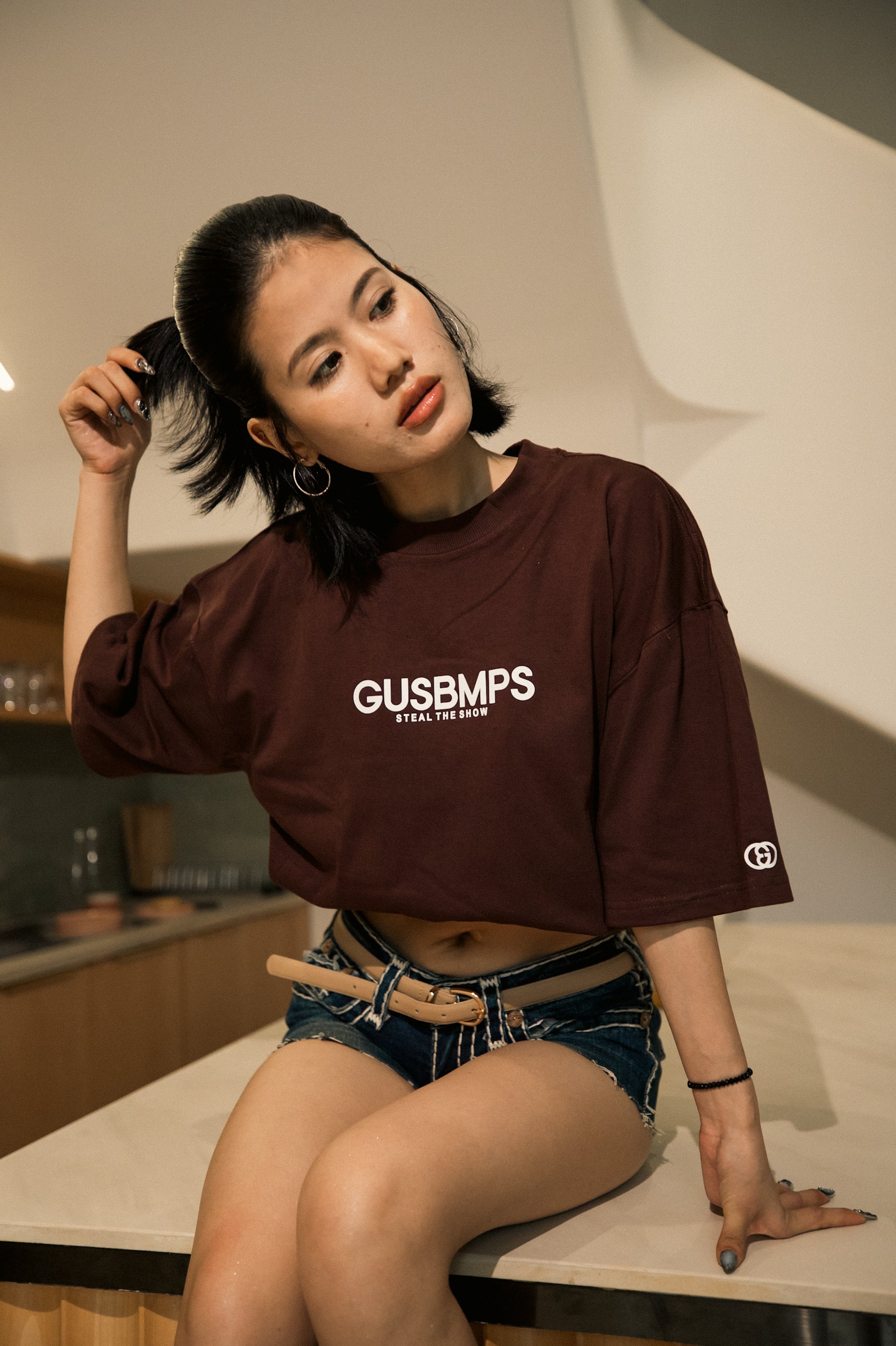 BASICS MOCHA OVERSIZED T-SHIRT